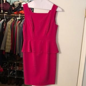 Pink peplum dress